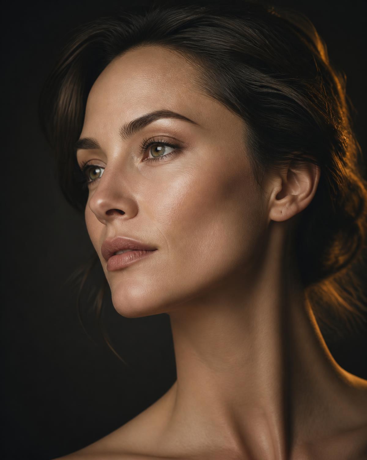 Editorial close-up of a sculpted facial profile